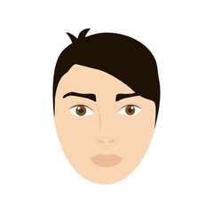 man head male person hair avatar icon. Isolated and flat illustration. Vector graphic