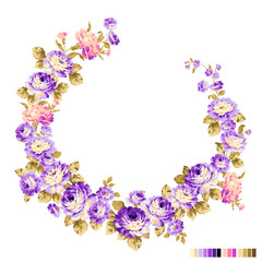 バラ　装飾フレーム