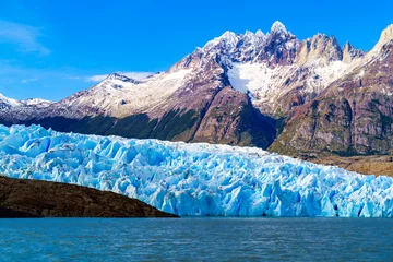 Photo sur Plexiglas Glaciers Grey Glacier at the Grey Lake in southern patagonia ice field