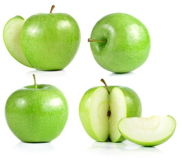 Green apple  isolated on white background