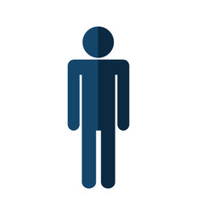 pictogram man abstract silhouette icon. Isolated and flat illustration. Vector graphic