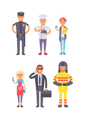 People professions vector set.