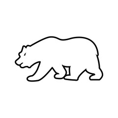 bear animal silhouette icon. Isolated and flat illustration. Vector graphic
