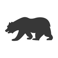 bear animal silhouette icon. Isolated and flat illustration. Vector graphic