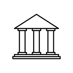 Fototapeta premium bank building money financial item icon. Isolated and flat illustration. Vector graphic