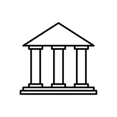 bank building money financial item icon. Isolated and flat illustration. Vector graphic