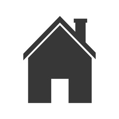 home house silhouette real estate icon. Isolated and flat illustration. Vector graphic