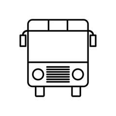 bus transportation vehicle travel icon. Isolated and flat illustration. Vector graphic
