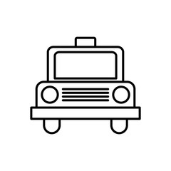 taxi transportation vehicle travel icon. Isolated and flat illustration. Vector graphic