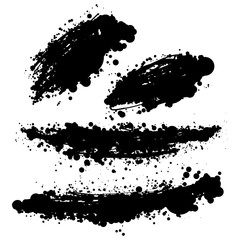 Fototapeta premium brush stain set