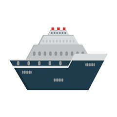 ship transportation vehicle travel icon. Isolated and flat illustration. Vector graphic