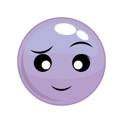 happy face cartoon sphere expression emotion icon. Isolated and flat illustration. Vector graphic
