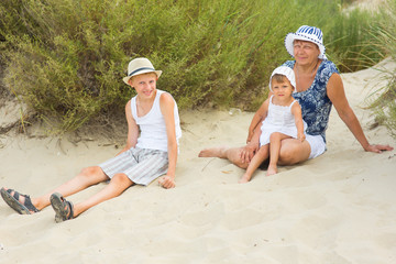 Grandmother playing with her grandchildren
