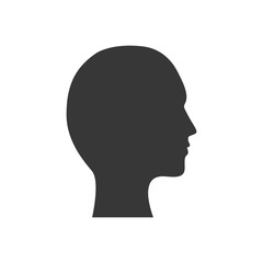 man head male avatar silhouette icon. Isolated and flat illustration. Vector graphic