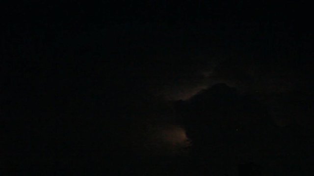 Night sky with lightning and storm