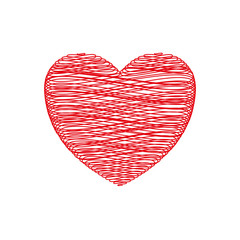 heart striped love romatic passion icon. Isolated and flat illustration. Vector graphic