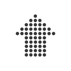 arrow pointed direction infographic symbol icon. Isolated and flat illustration. Vector graphic