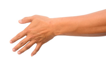 Man hand isolated