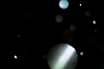 Defocused Night Snowfall