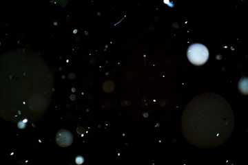 Defocused Night Snowfall