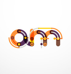 Fototapeta premium Linear letter concept