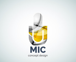 Microphone logo business branding icon