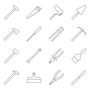 Set of construction tools, vector illustration