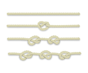 Isolated vector rope with knots