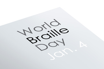 World braille day illustration