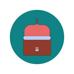 Back to School and Education Vector Flat Design school bag