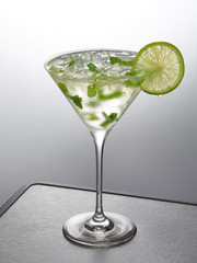 glass of iced cocktail