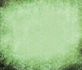 Ancient wall-paper grunge on a rough cloth, green