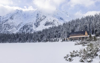 The lake in winter