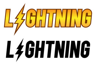 Lightning Word Typography Art