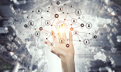 Media worldwide technology concept . Mixed media