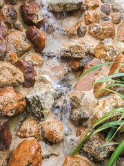 flowing water and stones