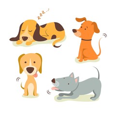 Cute illustrations of dogs