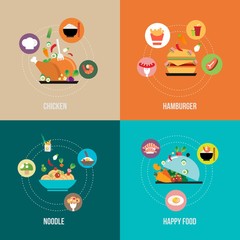 Fototapeta premium Food icons infographic
