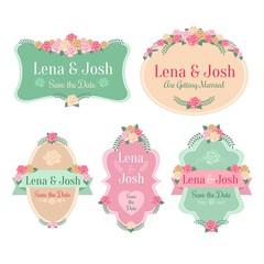 Floral badges for wedding