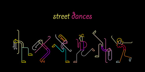 Naklejka na ściany i meble Street Dances