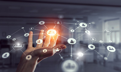 Media worldwide technology concept . Mixed media