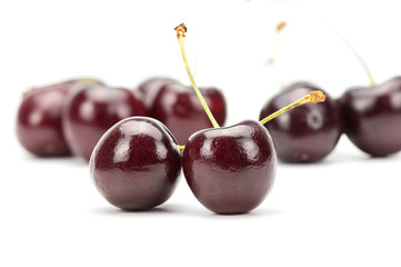 Fresh Cherries fruit isolated on white background