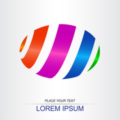 Abstract vector sign in sphere shape.