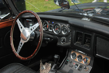 Vintage car dashboard