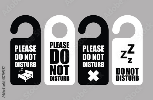 Do Not Disturb Door Hanger Stockfotos Und Lizenzfreie