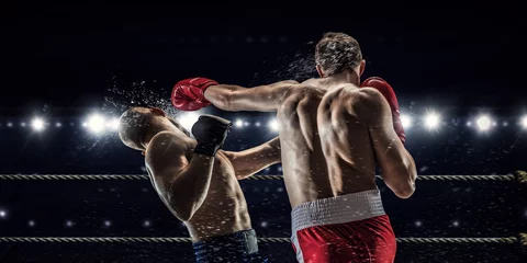 Deurstickers Professional box match . Mixed media © Sergey Nivens