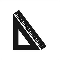 Ruler and Triangle symbol simple icon on background