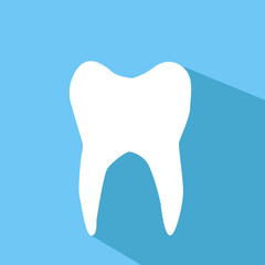 Vector illustration of white tooth