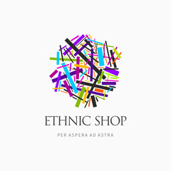 Modern colorful abstract vector logo or element design.