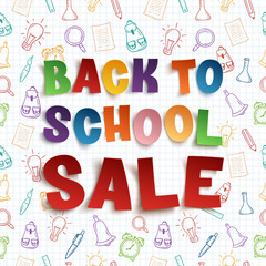 Back to school sale background.